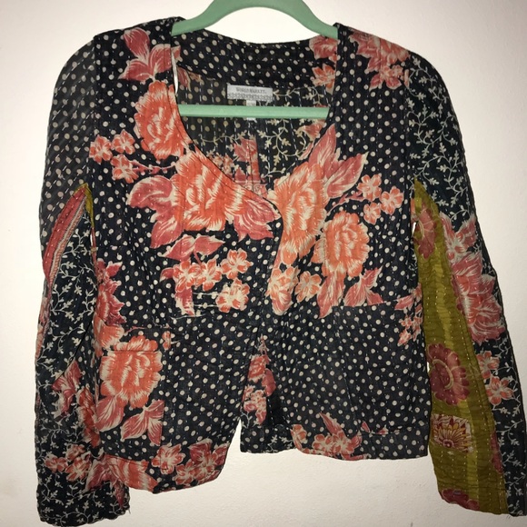 Cost Plus World Market Jackets & Blazers - 100% Cotton Boho Crop Jacket